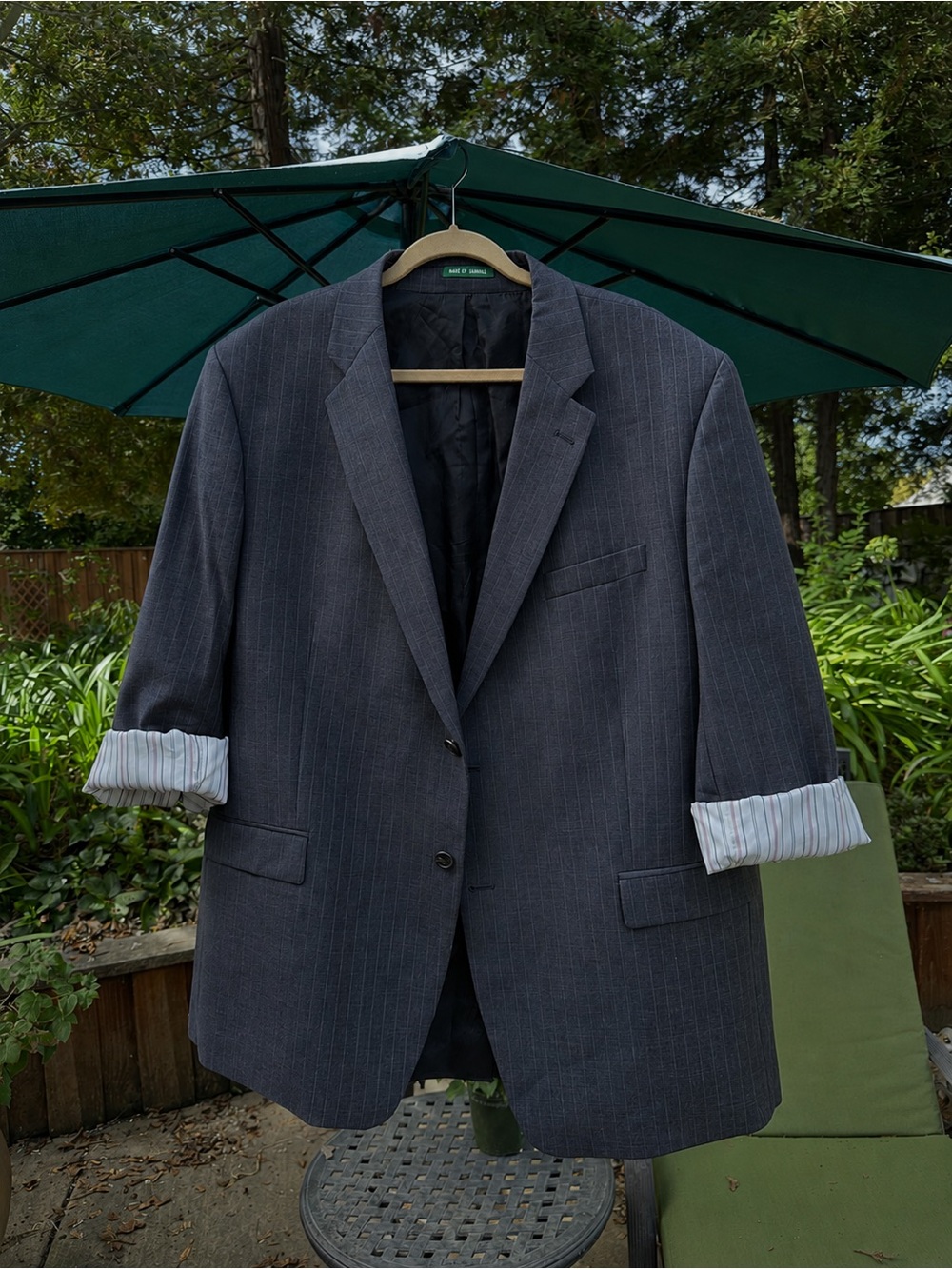 Lauren Ralph Lauren Navy Pinstripe Suit Jacket